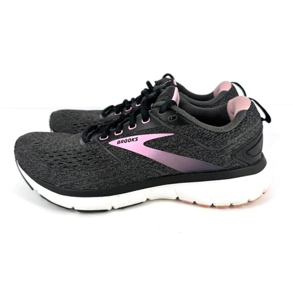 Brooks Transcend 8 Running Shoes Women’s Size 8 Black Pink Mesh Stability - Picture 1 of 7